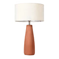**Lampa stołowa ceramiczna z abażurem z tkaniny**